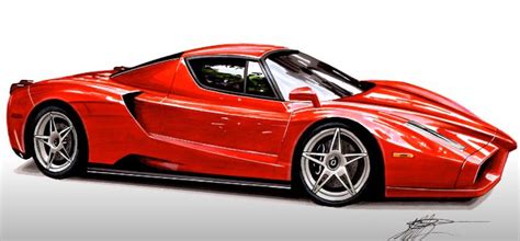 It is said that enzo ferrari, who was once the pilot of the alfa romeo team, has taken the logo from the aeroplane fuselage of count francesco baracca who was an ace pilot of the italian air force. How to Draw a Ferrari Enzo Step by Step || Car Drawing Tutorial