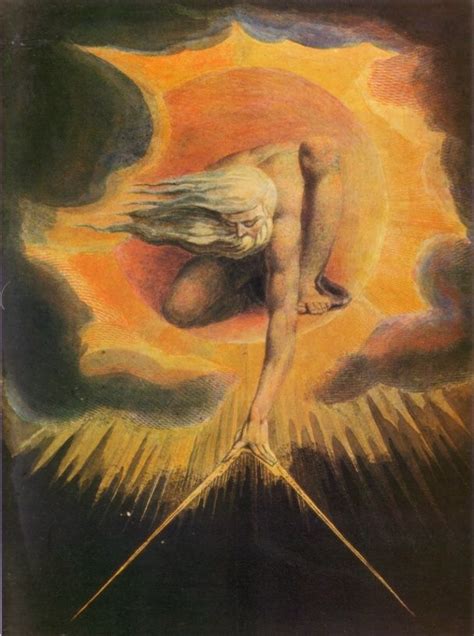 William Blake The Ancient Of Days Setting A Compass To The Earth 1794