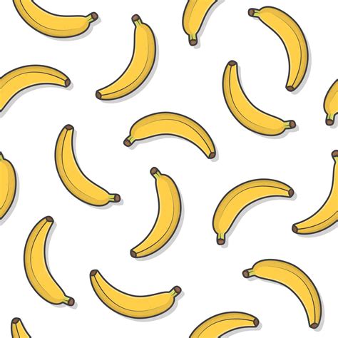 Premium Vector Banana Fruit Seamless Pattern On A White Background