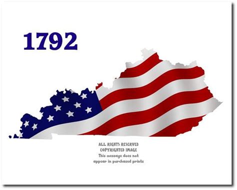 Kentucky State Map Usa Stars Stripes Flag By Patriotislanddesigns 14