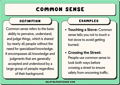 12 Common Sense Examples 2023