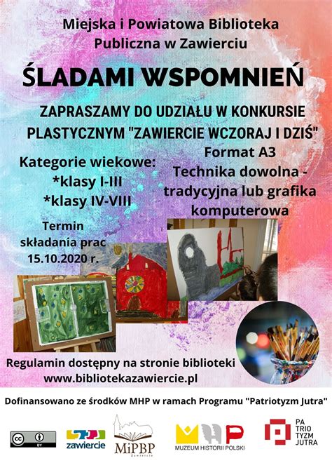 Konkurs Plastyczny Zawiercie Wczoraj I Dziś Miejska Biblioteka