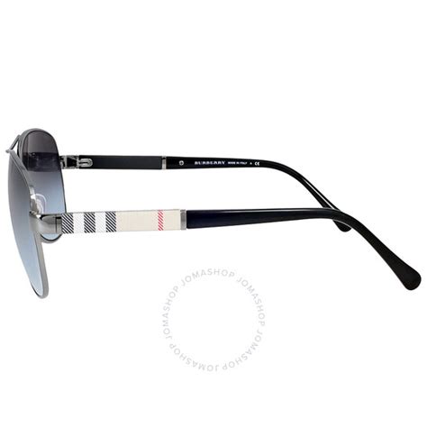 burberry heritage canvas check sunglasses gunmetal gray gradient 0be3080 10038g 59