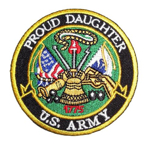 Patriotic Proud Daughter Us Army Embroidered Patch Leather Supreme