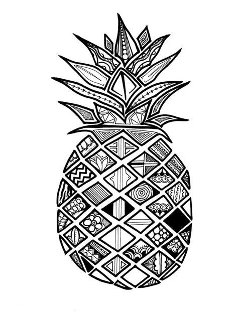 Cute Pineapple Coloring Page 138 Svg Png Eps Dxf File