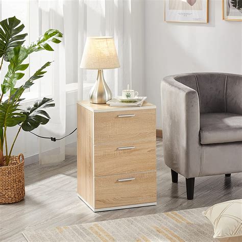 Buy Yaheetech Set Of 2 Bedside Table Bedside Drawer Chest Of Drawer
