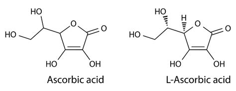 Ilustración De Química Fórmula Estructural Del Ácido Ascórbico Y Más
