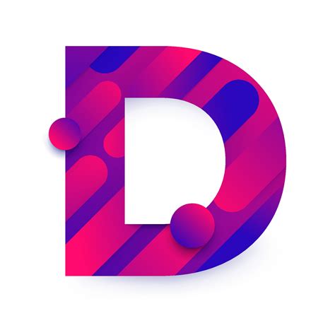 Alphabet Letter With Abstract Gradient Background Letter D 2159336