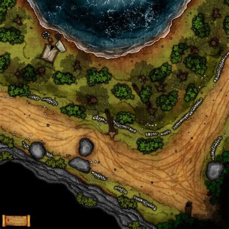 Forest Path Battlemap Map Dungeons And Dragons Dnd 5e Rpg Roleplaying