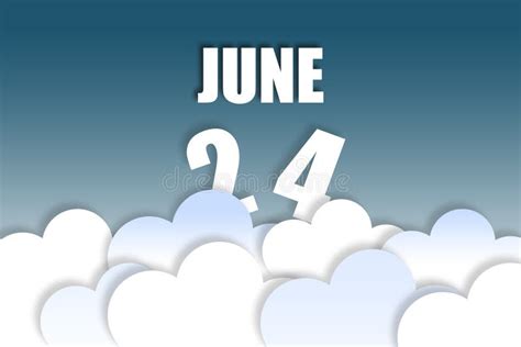 June 24th Day 24 Of Monthsimple Calendar Icon On White Background