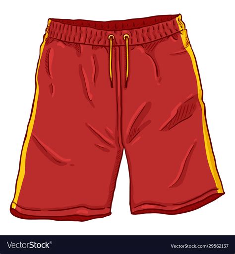 Single Cartoon Red Basketball Shorts Royalty Free Vector
