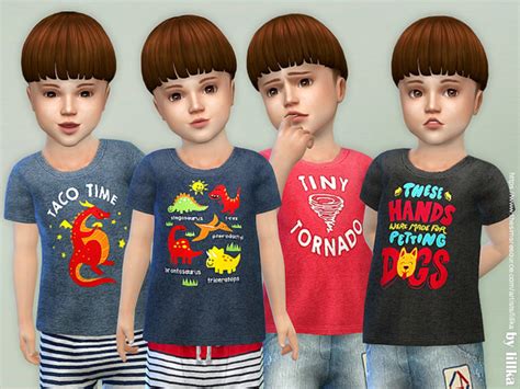 T Shirt Toddler Boys P02 By Lillka At Tsr Sims 4 Updates