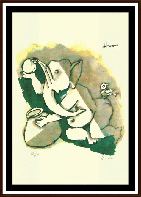 Mf Husain Serigraph Of Ganesh Jee Hand Signed By Mf Hussain 156300