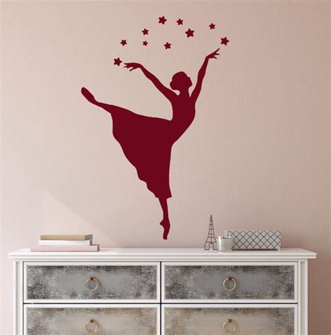 Vinyl Wall Decal Ballerina Ballet Studio Decoration Removable Vinyl