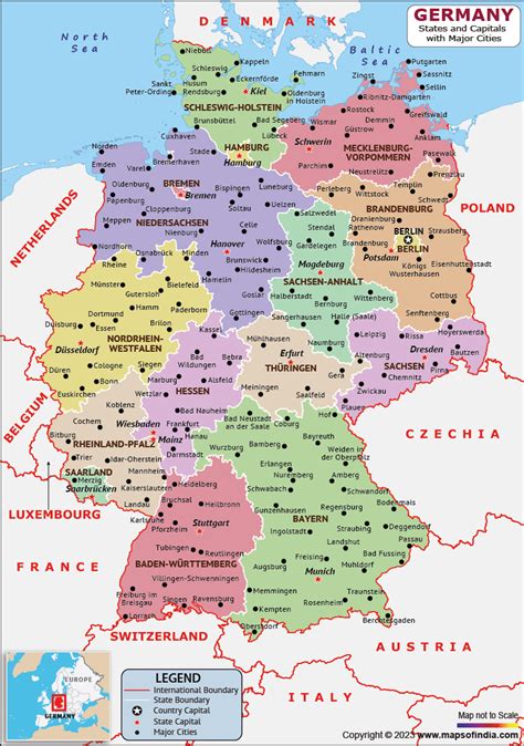 Map Of Germany Political Joela Mabelle