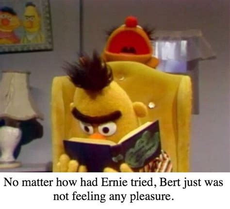 Poor Ernie I Bet Berts Actually Straight Rbertstrips