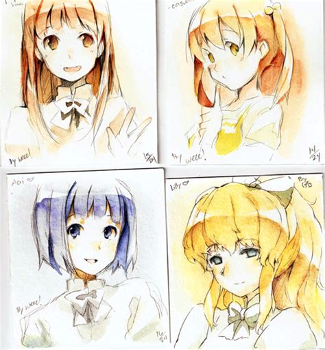 Satou Lilly Ibarazaki Emi Mikado Shiina And Aoi Original And More Drawn By Weee Raemz