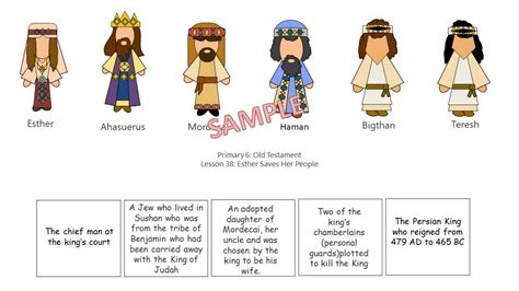 Primary 6 Old Testament Lesson 38 “esther Saves Her People” Games