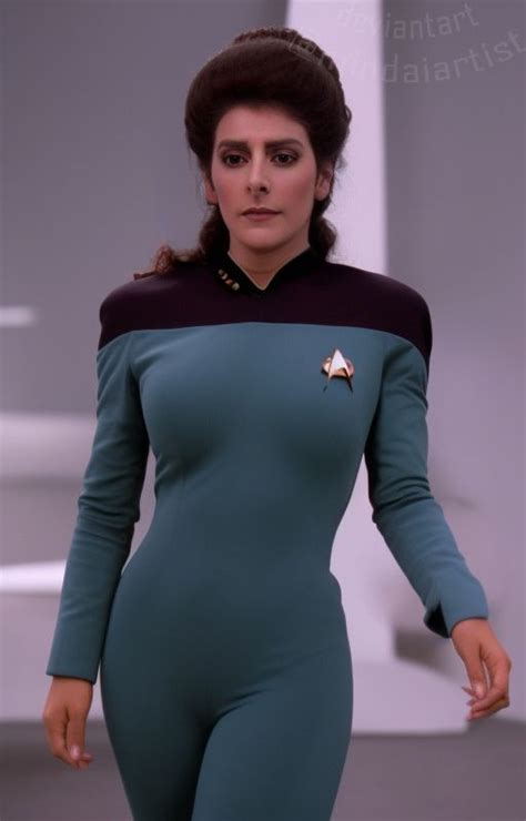 Deanna Troi Marina Sirtis Jeri Ryan Star Trek Blue Starship Enterprise