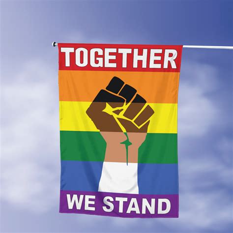 lgbt flag together we stand flag black lives matter flag etsy