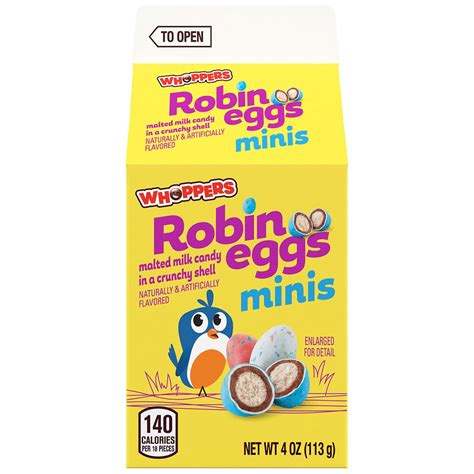 Whoppers Robin Eggs Minis Easter Candy Carton Malted Milk Balls