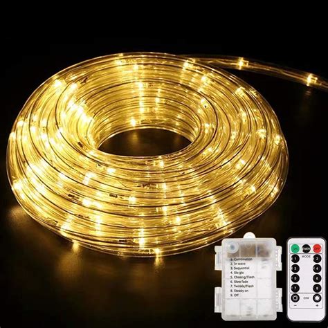 Not sure where to add lighting around your patio or backyard area? Battery Operated LED Rope Lights, YoungPower Warm White ...