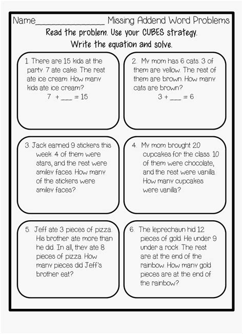 These word problems worksheets are a great resource for children in 3rd grade, 4th grade, and 5th grade. 1st Grade Math Word Problems Worksheets Pdf, HD Png Download - kindpng