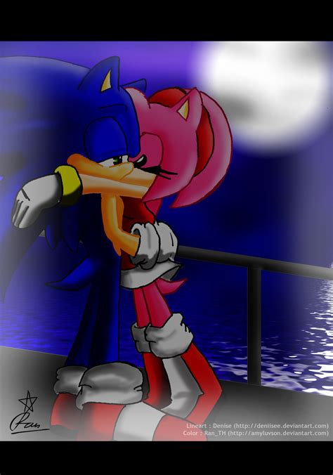 sonic and amy s kiss sonic and amy photo 8708290 fanpop