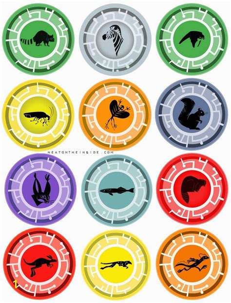 Printable Wild Kratts Creature Power Discs