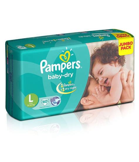 Price List India Pampers Baby Dry Large Size Diapers Jumbo Pack