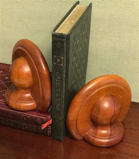 Rustic Wood Bookends Vintage Office Library Decor T For Book Lover
