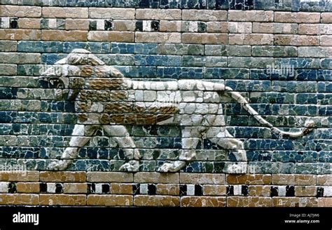 Lion Passant From Wall Of The Sacred Way To The Ishtar Gate Babylon