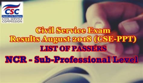 Ncr List Of Passers Civil Service Exam Cse Ppt Prof Sub Prof My XXX Hot Girl