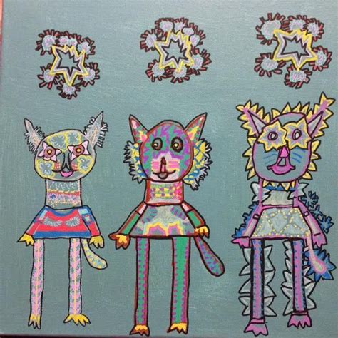 3 Kool Kats By Hanna V This Is Sold But Art Can Be Commissioned By