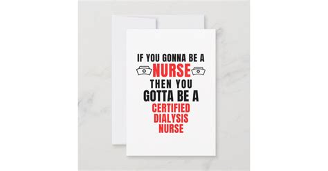 Certified Dialysis Nurse Thank You Card Zazzle