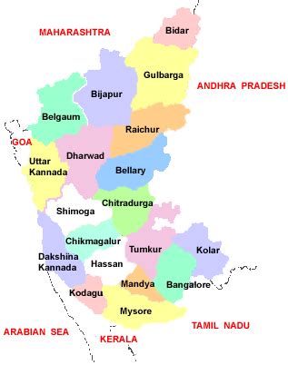 Karnataka map shows karnataka state's districts, cities, roads, railways, areas, water bodies, airports, places of interest, landmarks listed below are the 30 districts of karnataka and their major details karnataka map, map karnataka, karnataka maps, map of karnataka, maps of karnataka