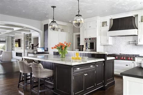 Check spelling or type a new query. Black distressed kitchen island with cup pulls showcases a ...