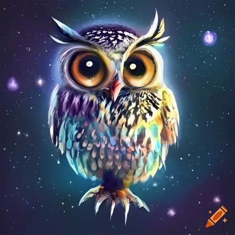 Starry Night Owl On Craiyon