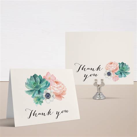 Watercolor Protea Thank You Note Cards Boxed Floral Thank You Greeting