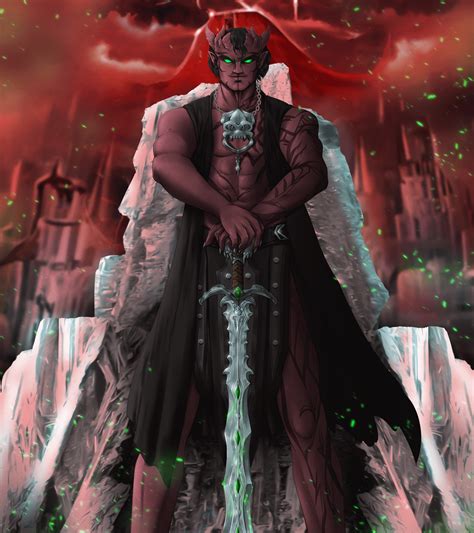 Graz'zt, the Demon Lord of Lust, chilling in his abyssal realm :) Made