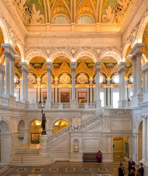 Great Hall In The Library Of Congress Washington Dc Oc 3378 X 4000