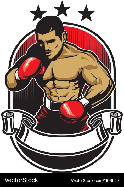 Boxing Athlete Royalty Free Vector Image Vectorstock