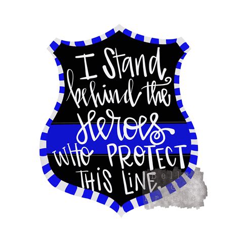 Back The Blue Police Officer Support Png File Law Enforcement Thin