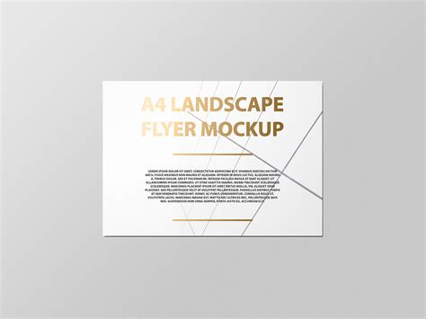Download A4 Landscape Flyer / Poster Mockup - Foil Stamping Edit on ...