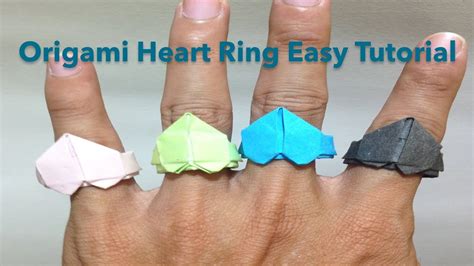 Origami Heart Ring How To Make Paper Origami Paper Crafts Origami