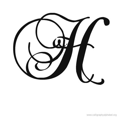 Calligraphy Alphabet Romantic H Lettering Styles Lettering Fonts