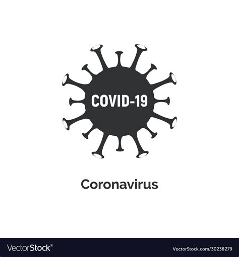 Coronavirus Covid19 19 Icon Pandemic Corona Vector Image