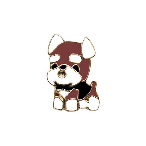 Puppy Pin Badge With Butterfly Clutch Lymyted