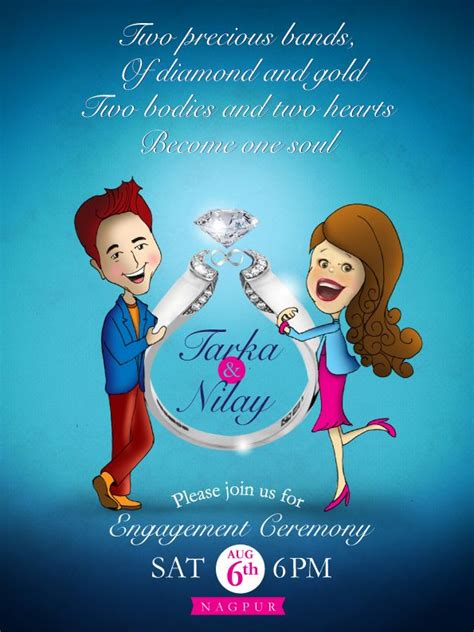 We know how much effort and dedication goes into organising an engagement party, so let us help you out with the invitations. Card Design for my Engagement Ceremony | Engagement ...