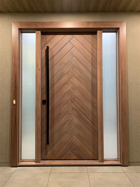 Modern Custom Solid Wood Front Entry Door Main Door Design House